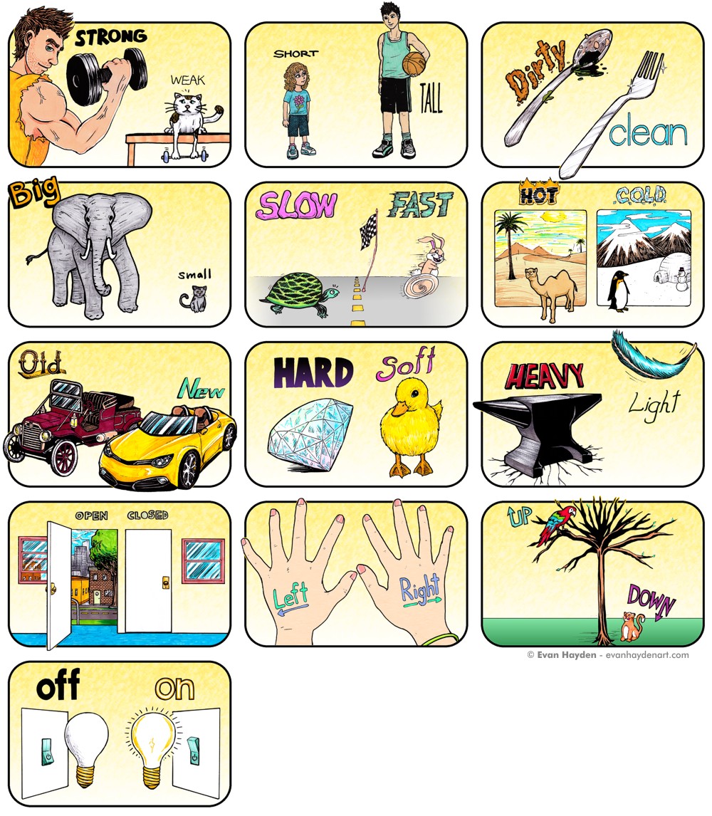 Hello English Picture Dictionary: opposites