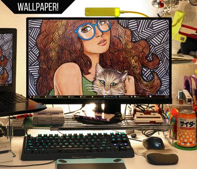 Her Best Buddy (bonus wallpaper!)