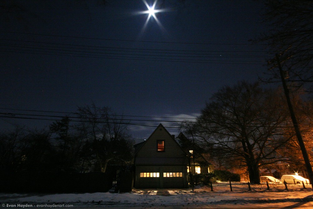 Monroe at night, winter