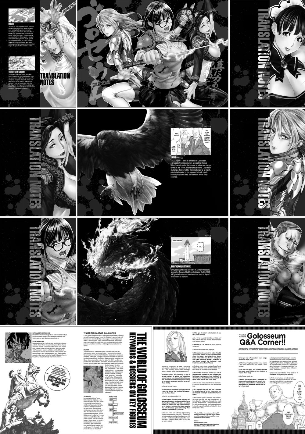 Golosseum - translation notes & other design